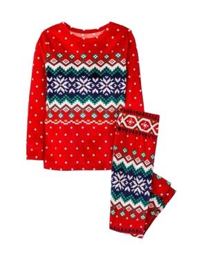 CAT & JACK OEKO-TEK SNOWFLAKE PAJAMA SET - RED VARIOUS SIZES (NEW WITH TAGS) A1